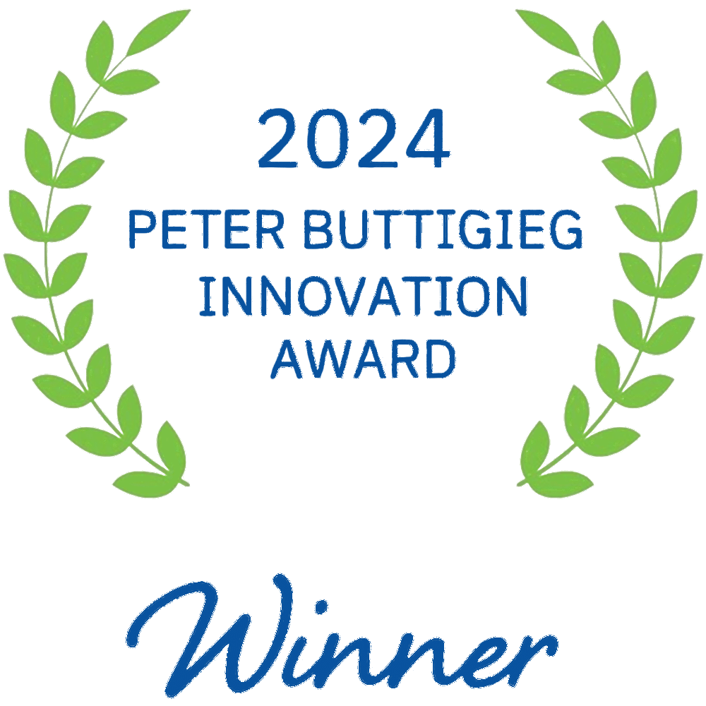 2024 peter buttigieg innovation award winner logo